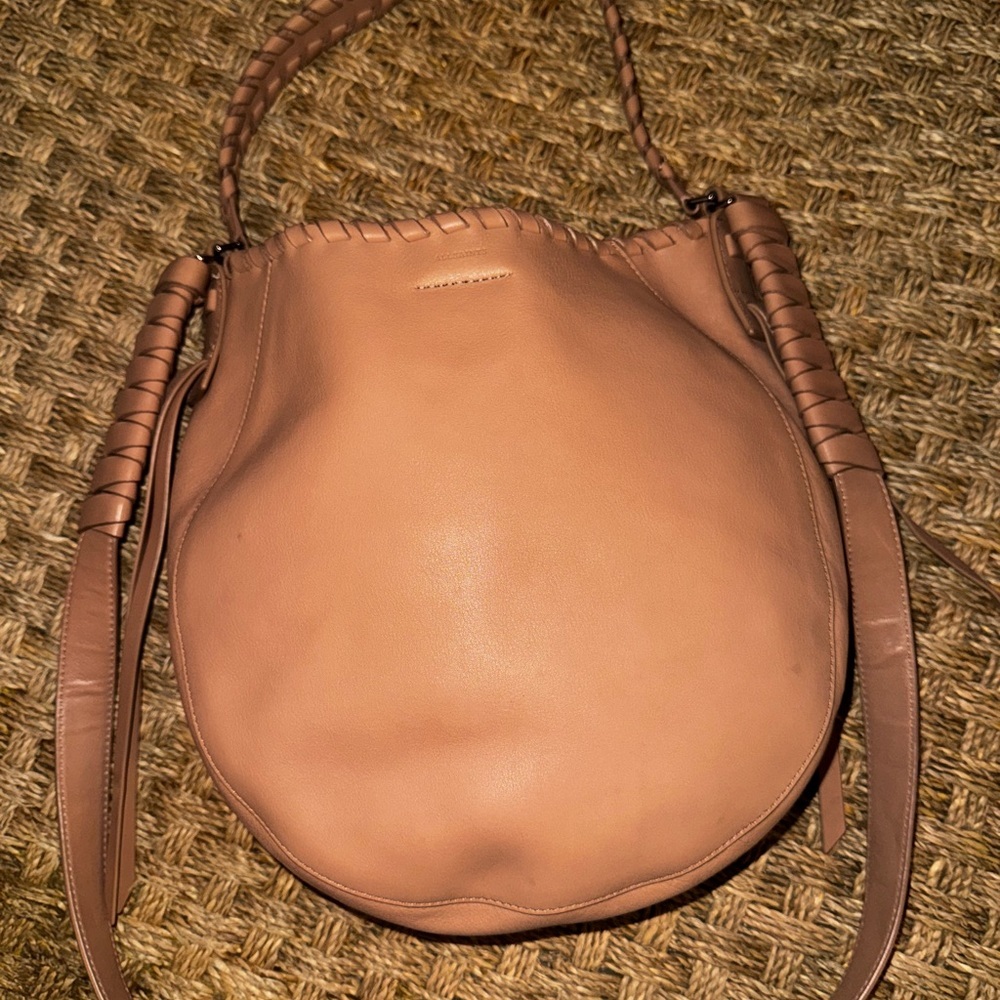 AllSaints Nude Pink Courtney Hobo Bag - Picture 3 of 10
